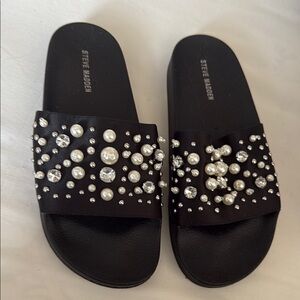 Steve Madden Black Studded Sandals